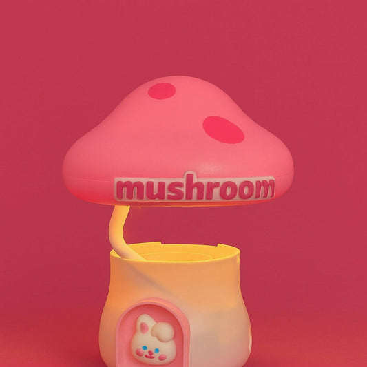Cute mashroom study table lamp with pencil sharpener & usb charging